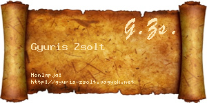 Gyuris Zsolt névjegykártya